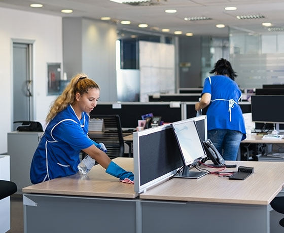 Cleaning Team in Niagara Office