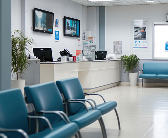 Clean Medical Office Reception Area